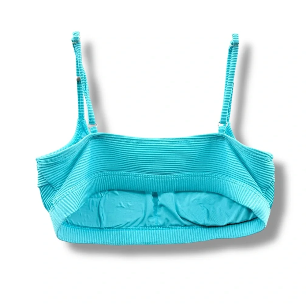 Aeropostale Ribbed Bralette Top Women’s‎ Size Medium Blue Adjustable Straps